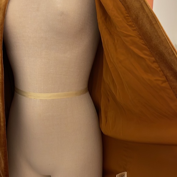 Nordstrom Ochre Velvet Cardigan with Belt & Pockets size L - Picture 6 of 11